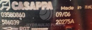 Pompa hydrauliczna zebata Casappa 03580860  20275A  586039