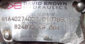 Pompa hydrauliczna zębata dwusekcyjna David Brown Hydreco 824872  R1A40274027/010703/1C