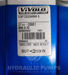 Pompa hydrauliczna zębata Vivolo X3P7202AHHA 27 CM3