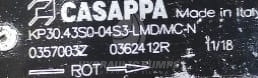 Pompa hydrauliczna zębata Casappa 0357003Z  0362412R KP30.43S0-04S3 -LMD/MC-N    KP30.43S0 04S3 LMD/MC N   KP30,43S0-04S3 -LMD/MC-N    KP30,43S0 04S3 LMD/MC N