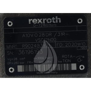 Pompa hydrauliczna tłoczkowa Bosch Rexroth R902403921 A A10V O 28 DR /31R-VSC12N00    A A10V O 28DR /31R-VSC12N00  A A10V O28DR /31R-VSC12N00  A A10VO28DR /31R-VSC12N00  AA10VO28DR /31R-VSC12N00