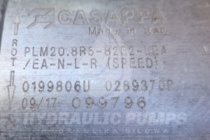 Silnik hydrauliczny zębaty Casappa 0199806U PLM20.8R5-82E2-LEA/EA-N-L-R   PLM20,8R5-82E2-LEA/EA-N-L-R