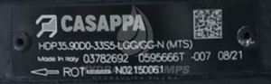 Pompa hydrauliczna zębata Casappa 03782692   HDP35.90D0-33S5-LGG/GG-N (MTS)   HDP35,90D0-33S5-LGG/GG-N (MTS)