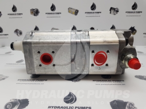 Pompa hydrauliczna zębata dwusekcyjna Sauer Danfoss 211.20.057.00 + 111.20.077.00 SNP2/19 S C044 + SNP2/6 S FR03    SNP2/19S C044 + SNP2/6S FR03    SNP2/19SC044 + SNP2/6SFR03  z zaworem upustowym 