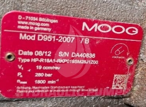 Pompa hydrauliczna tłoczkowa Moog D951-2007 HPR18A1RKP019SM28J1Z00