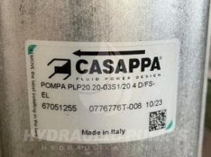 Pompa hydrauliczna zębata dwusekcyjna Casappa 67051255 PLP20.20-03S1/20.4D/FS-EL   PLP20,20-03S1/20,4D/FS-EL