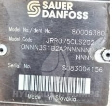 Komplet uszczelnień zestaw uszczelnień uszczelnienia do pompy hydraulicznej tłoczkowej do pomp hydraulicznych tłoczkowych Sauer Danfoss JRR075   JRR-075  JR-R-075C-LS-20-20-NN-N-3-S1B2-A2N-NNN-NNN-NNN     Id.:  80006380