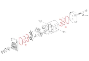 Pompa hydrauliczna zębata Caproni zamiennik dla Bosch 0 517 525 002  0517525002 0517 525 002